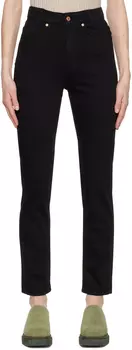 Черные фирменные зауженные джинсы BITE