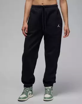 Черные флисовые спортивные штаны Jordan Brooklyn