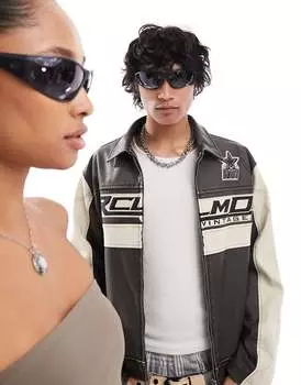 Черные футуристические солнцезащитные очки с запахом Reclaimed Vintage