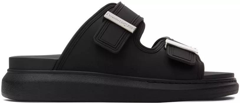 Черные гибридные сандалии Alexander McQueen