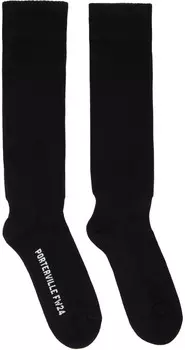 Черные гольфы Porterville Rick Owens, Black/Milk/Milk