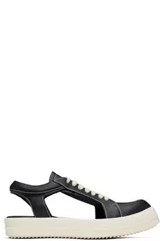 Черные голливудские полые винтажные кроссовки Sneakers Rick Owens