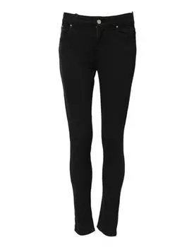 Черные хлопковые эластичные джинсы Slim Fit из денима Dolce & Gabbana, черный