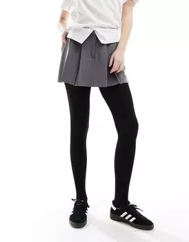 Черные хлопковые колготки New Look