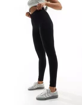 Черные хлопковые леггинсы ASOS DESIGN