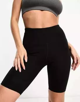 Черные хлопковые леггинсы на ощупь ASOS Icon 8 дюймов