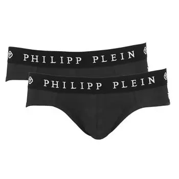 Черные хлопковые мужские боксеры-шорты Philipp Plein
