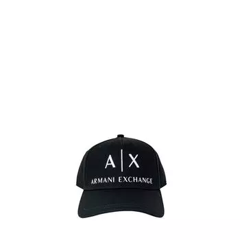 Черные хлопковые шапка и кепка Armani Exchange