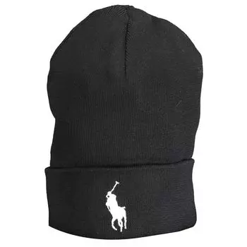 Черные хлопковые шапка и кепка Ralph Lauren