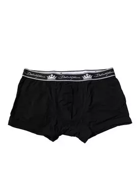 Черные хлопковые стрейч-боксеры стандартного размера Dolce & Gabbana, Black
