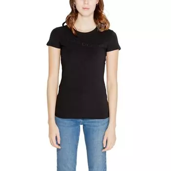 Черные хлопковые топ и футболка Armani Exchange