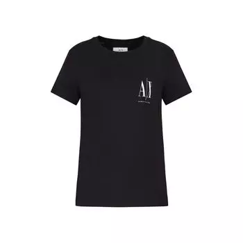Черные хлопковые топ и футболка Armani Exchange