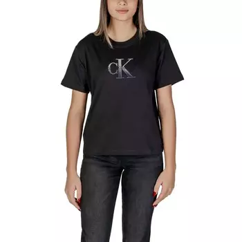Черные хлопковые топ и футболка Calvin Klein Jeans