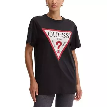 Черные хлопковые топ и футболка GUESS