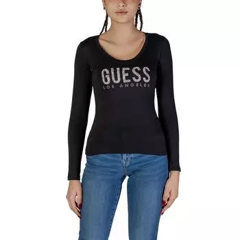 Черные хлопковые топ и футболка GUESS