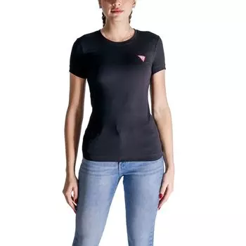 Черные хлопковые топ и футболка GUESS
