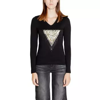 Черные хлопковые топ и футболка GUESS