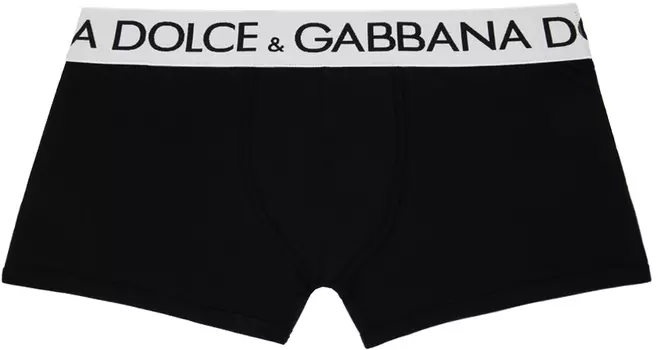 Черные хлопковые трусы-боксеры Dolce &amp; Gabbana