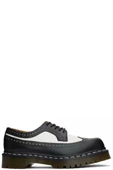 Черные и белые 3989 Bex гладкие кожаные дерби Dr. Martens