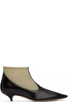 Черные и бежевые сетчатые сапоги The Row