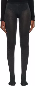 Черные и серебристые колготки Stardust Wolford
