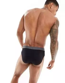 Черные и серые трусы Emporio Armani Bodywear из 2 комплектов бамбуковых трусов