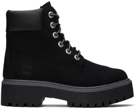Черные каменные уличные ботинки Timberland