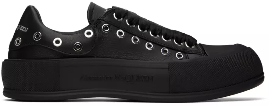 Черные кеды плимсолл Alexander McQueen
