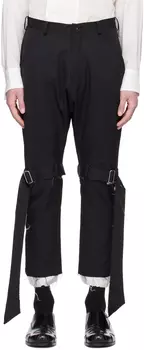 Черные классические бандажные брюки Sulvam