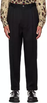 Черные классические брюки с двойными складками Magliano