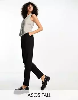 Черные классические брюки зауженного кроя ASOS DESIGN Tall