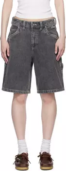 Черные классические джинсовые шорты Dime, Faded black