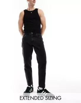 Черные классические джинсы со вставками ASOS DESIGN