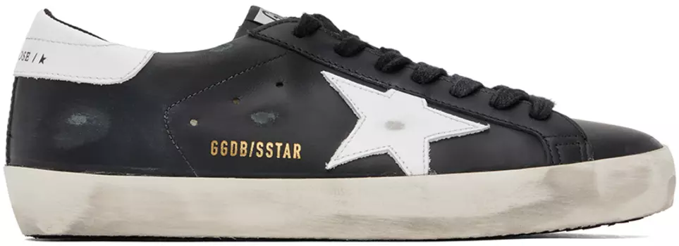 Черные классические кроссовки Super-Star Golden Goose