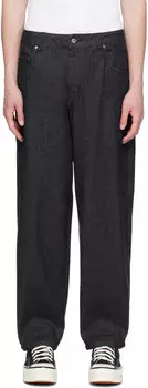 Черные классические мешковатые джинсы Dime, Black washed