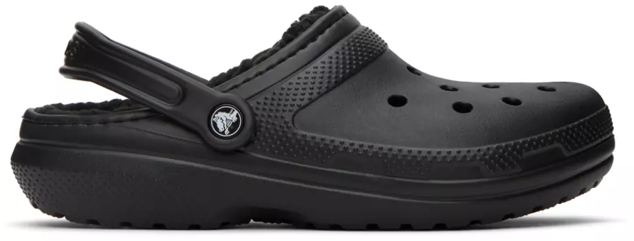 Черные классические сабо с подкладкой Crocs