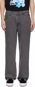 Черные классические свободные джинсы Dime