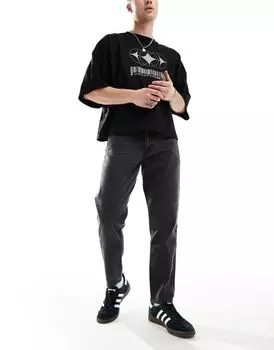 Черные классические жесткие джинсы ASOS DESIGN