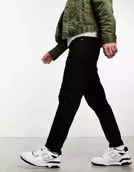 Черные классические жесткие джинсы ASOS No Fade