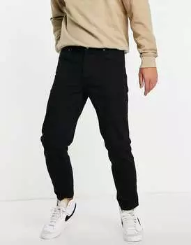 Черные классические жесткие джинсы без выцветания ASOS DESIGN