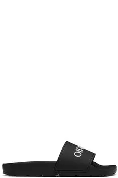 Черные книжные шлепанцы для бассейна Off-White