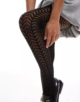 Черные колготки-пелерины ASOS DESIGN