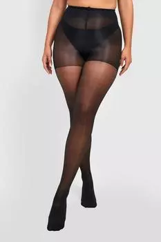 Черные колготки Plus Shaper boohoo, черный