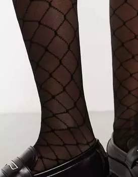 Черные колготки с бриллиантами Vero Moda