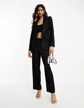 Черные комбинированные брюки с кружевными вставками ASOS DESIGN