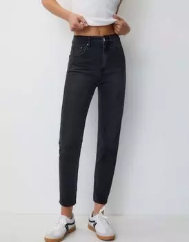 Черные комфортные джинсы для мамы Pull&Bear