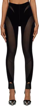 Черные корректирующие леггинсы Mugler Edition Wolford