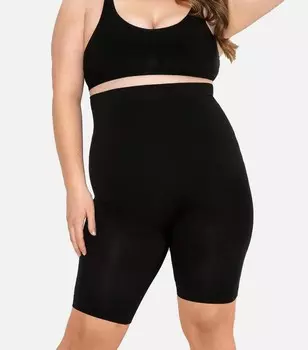 Черные корректирующие шорты с высокой талией Conturve New Look, черный