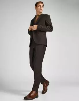 Черные костюмные брюки узкого кроя Jack & Jones Franco