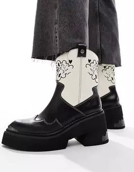 Черные ковбойские ботинки Buffalo Bull